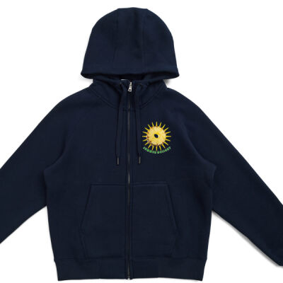 Tropical Pineapple Sun - Womens/Junior' Cotton Care Kangaroo Pocket Zipper Hoodie Thumbnail