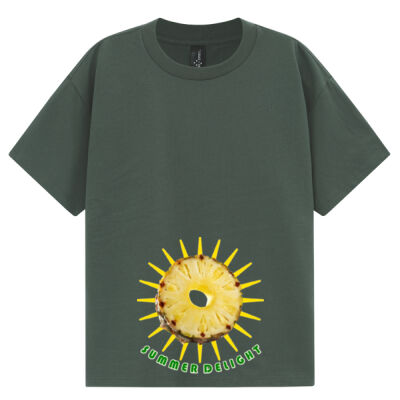 Tropical Pineapple Sun - Unisex Heavy Cotton Oversized Tee Thumbnail