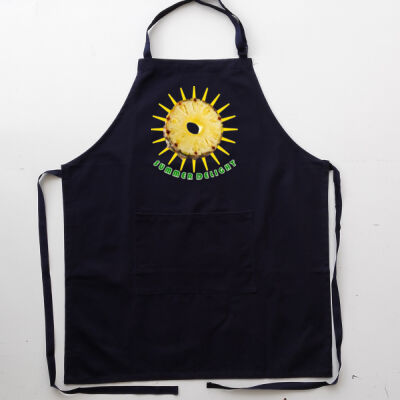 Tropical Pineapple Sun - Cotton Drill Full Bib Apron - With Pocket Thumbnail