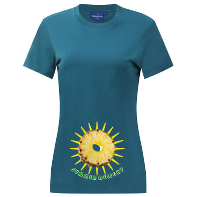 Tropical Pineapple Sun - PREMIUM COTTON FACE TEE Ladie's Thumbnail
