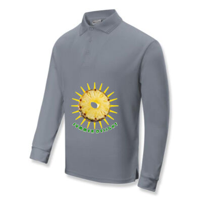 Tropical Pineapple Sun - Kids Sun Smart Long Sleeve Polo Thumbnail