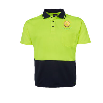 Tropical Pineapple Sun - Hi Vis Non Cuff Traditional Polo - Kids Thumbnail