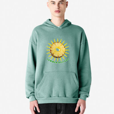 Tropical Pineapple Sun - ReFlex Fleece Unisex Pullover Hoodie Thumbnail