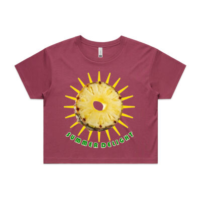 Tropical Pineapple Sun - BYO (Bring Your Own) - Crop Tee Thumbnail