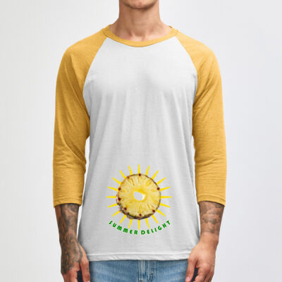 Tropical Pineapple Sun - Unisex Classic Raglan T-Shirt Thumbnail