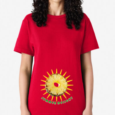 Tropical Pineapple Sun -  Heavyweight Cotton Unisex T-Shirt Thumbnail