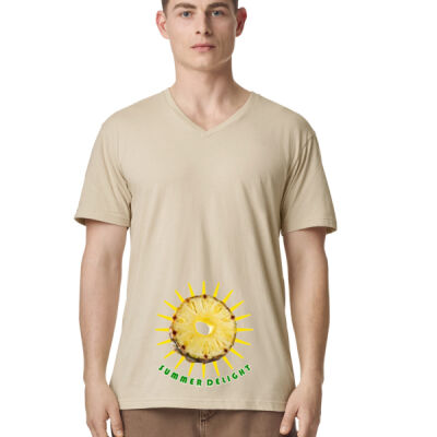 Tropical Pineapple Sun - CVC Unisex V-Neck T-Shirt Thumbnail