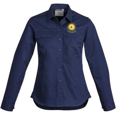 Tropical Pineapple Sun -  Womens Lightweight Tradie Long Sleeve Shirt Thumbnail
