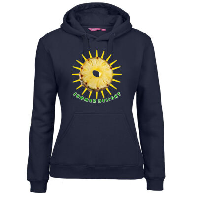 Tropical Pineapple Sun - Ladies Fleecy Hoodie Thumbnail