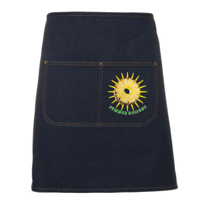 Tropical Pineapple Sun - Waist Denim Apron (Including Strap) Thumbnail