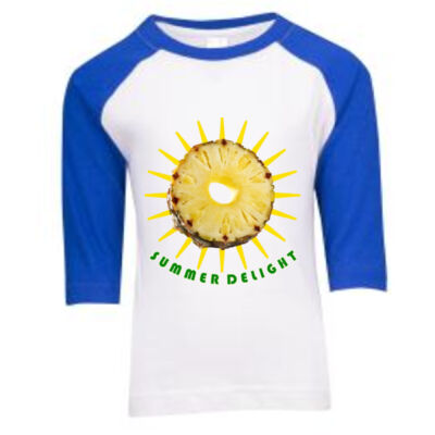 Tropical Pineapple Sun - Kids Raglan Thumbnail