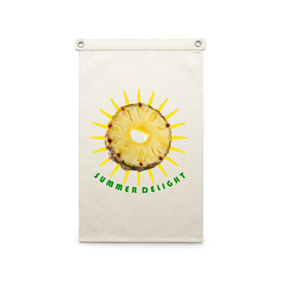 Tropical Pineapple Sun - Canvas Flag Thumbnail