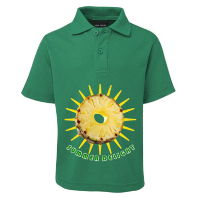 Tropical Pineapple Sun - Kids 210 Polo Thumbnail