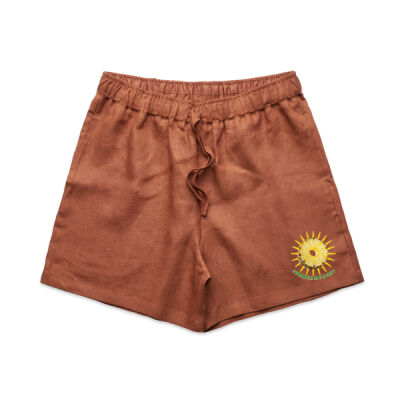 Tropical Pineapple Sun - Wo's Linen Shorts Thumbnail