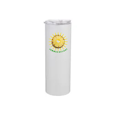 tropical spirit - Stainless Steel Skinny Tumbler with Straw and Lid Thumbnail