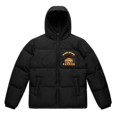aussie spooks - Mens Hooded Puffer Jacket Thumbnail