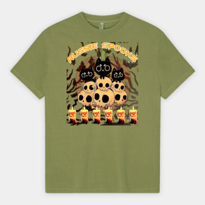 aussie spooks - Heavyweight Cotton Unisex Garment Dyed T-Shirt Thumbnail