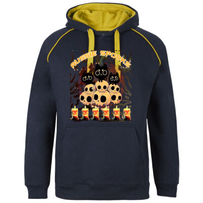 aussie spooks - Contrast Fleecy Hoodie Thumbnail