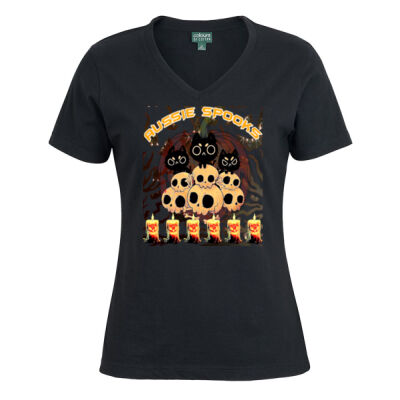 aussie spooks - C Of C Ladies V Neck Tee Thumbnail