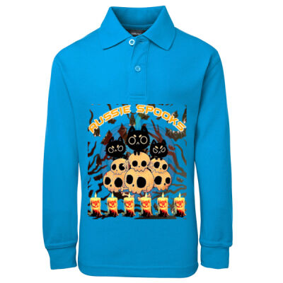 aussie spooks - Kids L/S 210 Polo Thumbnail