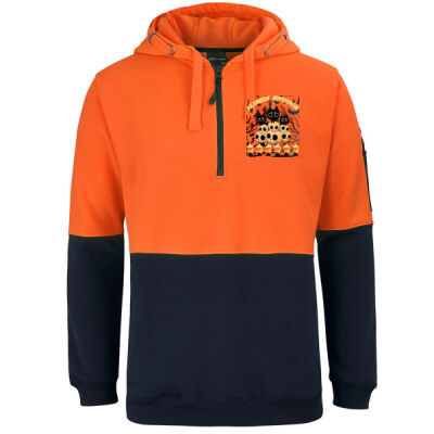 aussie spooks - Hi Vis 1/2 Zip Hoodie Thumbnail