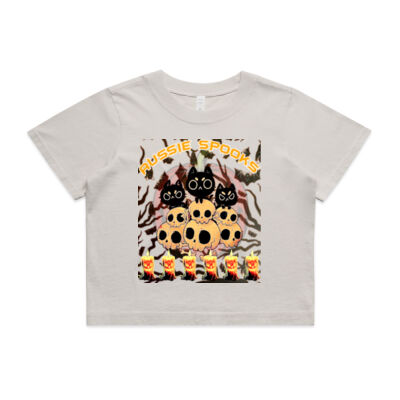 aussie spooks - Wo's Heavy Faded Crop Tee Thumbnail