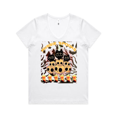 aussie spooks - Womens Maple V Neck Tee Thumbnail