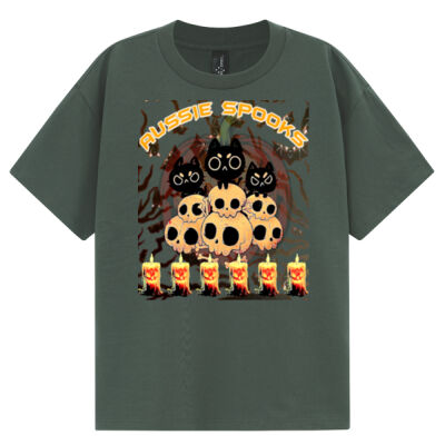 aussie spooks - Unisex Heavy Cotton Oversized Tee Thumbnail