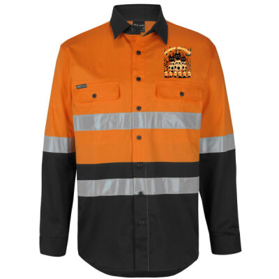 aussie spooks - Hi Vis (D+N) L/S Stretch Work Shirt Thumbnail