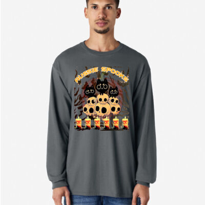 aussie spooks - Adult Cotton Long Sleeve T-Shirt Thumbnail