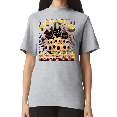 aussie spooks - Pique Unisex Mockneck T-Shirt Thumbnail