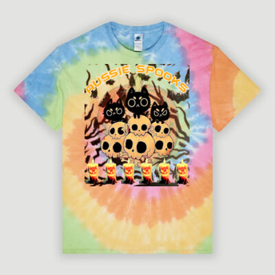 aussie spooks - Tie Dye Adult T-Shirt Thumbnail