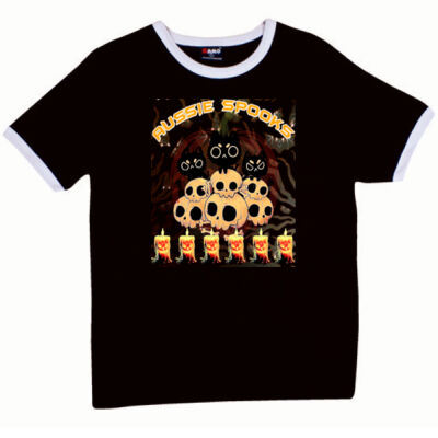 aussie spooks - Ringer Unisex Tee Thumbnail