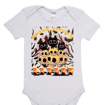 aussie spooks - Baby Short Sleeve Romper Thumbnail
