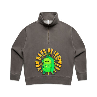  playful pea‑pod trio - Wo's Relax Faded Half Zip Thumbnail