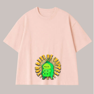  playful pea‑pod trio - Slouch Tee Organic - UNISEX Thumbnail