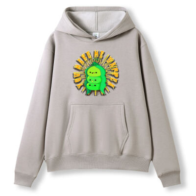  playful pea‑pod trio - Womens/Juniors Kangaroo Pocket Hoodies Max (Print Area) Thumbnail