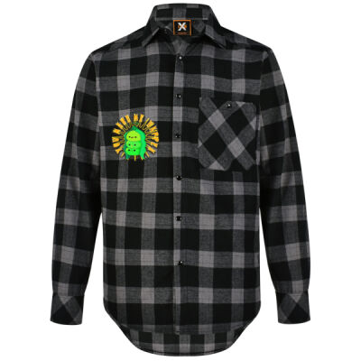  playful pea‑pod trio - Unisex Classic Flannel Plaid LS Shirt Thumbnail