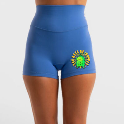  playful pea‑pod trio -   Hi-Rise Short 2.0 - Electric Blue Thumbnail
