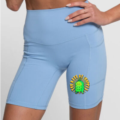  playful pea‑pod trio - Bike Short 2.0 - Sky Blue Thumbnail