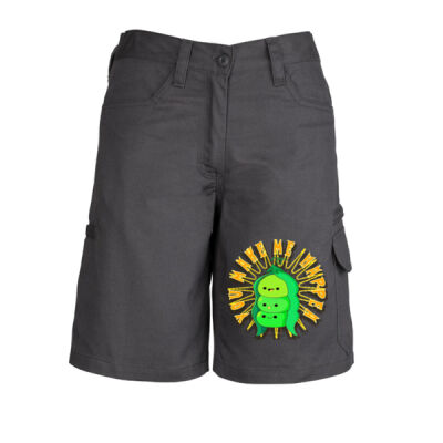  playful pea‑pod trio - Womens Plain Utility Short Thumbnail