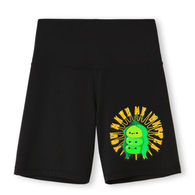  playful pea‑pod trio - Womens High Rise Legging Shorts Thumbnail