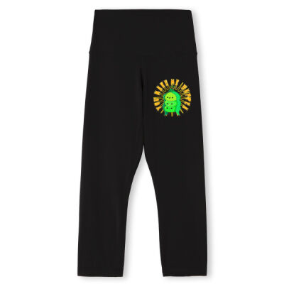  playful pea‑pod trio - Womens High-rise 3/4 Leggings Thumbnail