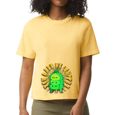  playful pea‑pod trio - Heavyweight Women's Boxy Tee Thumbnail
