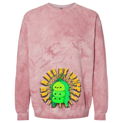  playful pea‑pod trio -  Color Blast Adult Crewneck Sweatshirt Thumbnail