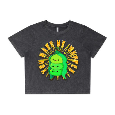  playful pea‑pod trio - Wo's Stone Wash Heavy Crop Tee Thumbnail