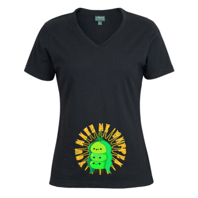  playful pea‑pod trio - C Of C Ladies V Neck Tee Thumbnail
