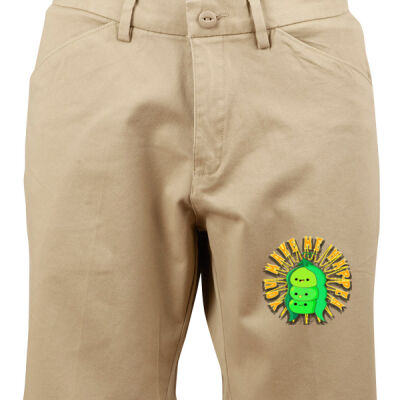  playful pea‑pod trio - Ladies Stretch Slimfit Boston Chino Shorts Thumbnail