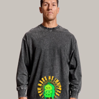  playful pea‑pod trio - Long Sleeve Tee Acidwash - UNISEX Thumbnail