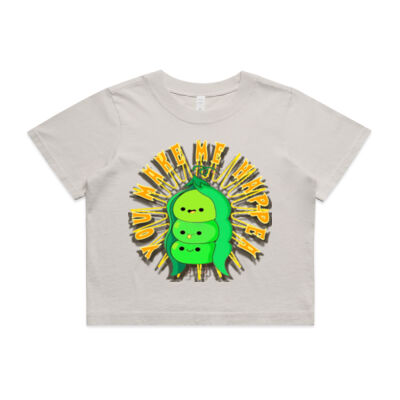 playful pea‑pod trio - Wo's Heavy Faded Crop Tee Thumbnail
